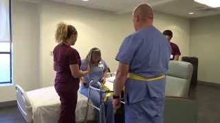 Physical Therapy Transfer Training  How To Transfer From Wheelchair To Bed [upl. by Lorrad617]