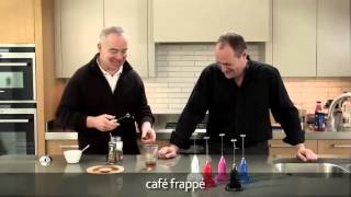 How to make a frappé coffee using an aerolatte milk frother [upl. by Annawak]