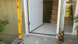 Jeld Wen Front Door Installation  Really crappy products and craftsmanship PART 1 [upl. by Garzon]