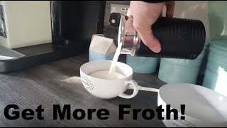 How to Get More Froth from Your Nespresso Coffee Aeroccino  Nespresso tips and help [upl. by Notnyw]